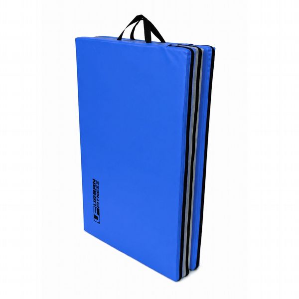 Urban Fitness Gymnastics Tri Fold Mat Blue/Grey