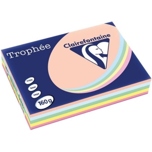 Trophee Card A4 160gm Pastel Assorted (250 Pack) 1712C
