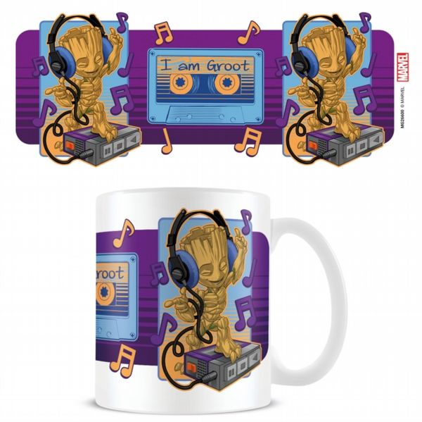 Guardians of the Galaxy (Groot Cassette) 11oz/315ml White Mug